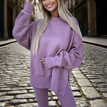 Load image into Gallery viewer, Women’s Solid Color 2-Piece Tracksuit — Crewneck Sweatshirt
