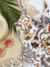 Load image into Gallery viewer, Elegant Printed Stylish With Back Tie : One-Piece Swimsuit
