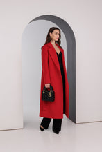 Load image into Gallery viewer, Astoria Classic Wraparound Wool Blend Overcoat in Red
