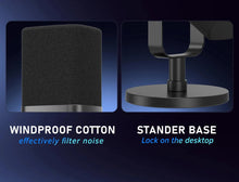 Load image into Gallery viewer, Dynamic USB/XLR Microphone with Touch Mute Button and Headphone Jack for PC and Gaming
