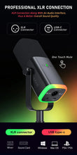 Load image into Gallery viewer, Dynamic USB/XLR Microphone with Touch Mute Button and Headphone Jack for PC and Gaming
