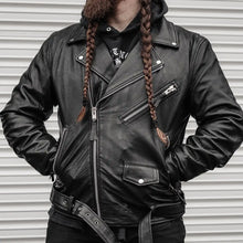 Load image into Gallery viewer, Fillmore Men's Motorcycle Leather Jacket
