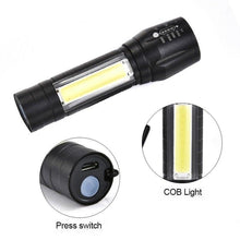 Load image into Gallery viewer, Flashlights Rechargeable USB Portable Super Bright Waterproof Zoomable Portable  LED Focus Flashlight Mini Torch Tactical Flash Light Torch Light  Camping Hiking
