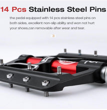 Load image into Gallery viewer, Flat Bike Pedals Road 3 Sealed Bearings Bicycle Pedals Mountain Bike Pedals Wide Platform Accessories Mountain Bike Pedals Pedals Bicycle Flat Pedals Aluminum Sealed Bearing Lightweight Platform For Road Mountain
