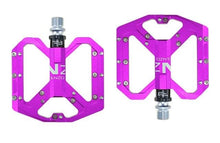 Load image into Gallery viewer, Flat Foot Ultralight Mountain Bike Pedals CNC Aluminum Alloy Sealed 3 Bearing Anti-slip Bicycle Pedals Bicycle Bike Pedals CNC Machined Platform Pedal 3 Sealed Bearings Bicycle Pedal For Adult And Youth With Non-Slip
