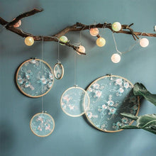 Load image into Gallery viewer, Flat Round Net Embroider Display Stand Net Yarn Wedding Ornaments Wall Hanging Decors Hot Decor for Living Room or Bedroom Unique Wall Art
