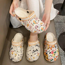 Load image into Gallery viewer, Flat Slippers For Women Summer Slipper Cute Sandals Casual Shoes Hollow Out Mesh Sandal Clogs Sandals Quick Drying Slippers Walking Lightweight Rain Beach Summer Pool Water Shoes Breathable Footwear
