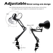 Load image into Gallery viewer, Flexible Led Desk Lamp Home Office Modern Table Lamp Metal Architect Adjustable Folding Reading Light Decorative Table Lamp Cute Study Lamps for Bedroom Décor
