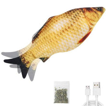 Load image into Gallery viewer, Floppy Fish Cat Toy Moving Fish Toy for Cats Interactive Flopping Cat Kicker Fish Toy Dancing Wiggle Fish Catnip Toys Fun Toy for Cat Exercise
