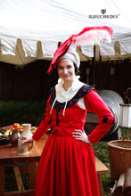 Load image into Gallery viewer, Landsknecht Sleeves Cuts Flora Red/Black
