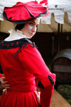 Load image into Gallery viewer, Landsknecht Sleeves Cuts Flora Red/Black
