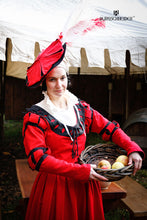 Load image into Gallery viewer, Landsknecht Sleeves Stripes Flora Red/Black
