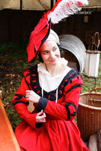 Load image into Gallery viewer, Landsknecht Sleeves Stripes Flora Red/Black
