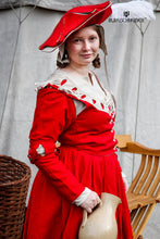 Load image into Gallery viewer, Landsknecht Sleeves Cuts Flora Red/Natural
