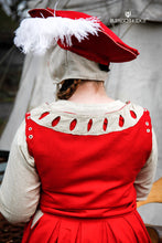 Load image into Gallery viewer, Landsknecht Bodice Flora Red/Natural
