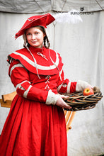 Load image into Gallery viewer, Landsknecht Pellerine Flora Red/Natural
