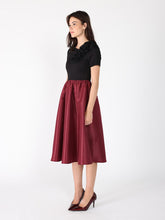 Load image into Gallery viewer, Floral Applique Satin &amp; Cotton Fabric Dress
