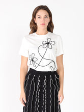 Load image into Gallery viewer, Floral Embroidered Crew Neck Top
