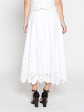 Load image into Gallery viewer, Floral Lace Embroidered Hem A-Line Maxi Skirt
