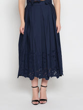 Load image into Gallery viewer, Floral Lace Embroidered Hem A-Line Maxi Skirt
