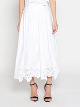 Load image into Gallery viewer, Floral Lace Embroidered Hem A-Line Maxi Skirt
