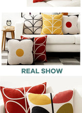 Load image into Gallery viewer, Floral Pillow Cover Linen / Cotton Cushion Cover Home Decorative Pillow Case For Sofa Christmas Party Living Room Flower Pattern Decorative Soft Throw Pillow Case Cotton Linen Floral Cushion Covers 45x45cm
