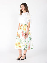 Load image into Gallery viewer, Floral Print A-line Midi Skirt
