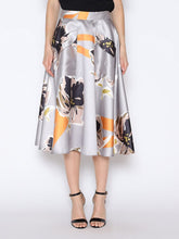 Load image into Gallery viewer, Floral Print A-Line Midi Skirt
