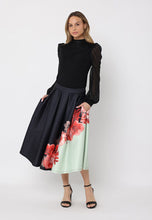 Load image into Gallery viewer, Floral Print Pleated A-line Skirt
