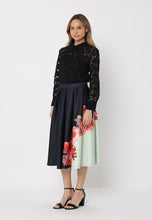 Load image into Gallery viewer, Floral Print Pleated A-line Skirt
