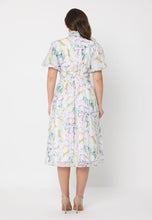 Load image into Gallery viewer, Floral Print Puff Sleeve Elastic Waist A-Line Dress
