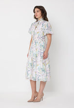 Load image into Gallery viewer, Floral Print Puff Sleeve Elastic Waist A-Line Dress
