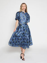Load image into Gallery viewer, Floral Print Puff Sleeve Organza Top
