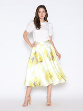 Load image into Gallery viewer, Floral Print Satin A-Line Skirt
