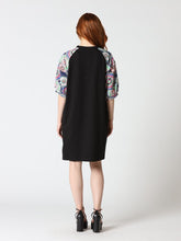 Load image into Gallery viewer, Floral Print Sewing Sleeves Sectioned Mini Dress
