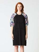 Load image into Gallery viewer, Floral Print Sewing Sleeves Sectioned Mini Dress
