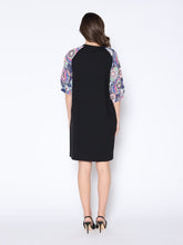 Load image into Gallery viewer, Floral Print Sewing Sleeves Sectioned Mini Dress
