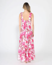 Load image into Gallery viewer, Floral Print Sleeveless Tiered Long Dress
