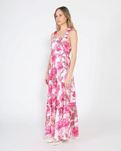 Load image into Gallery viewer, Floral Print Sleeveless Tiered Long Dress
