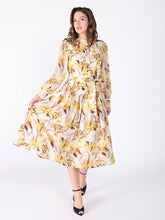 Load image into Gallery viewer, Floral Printed Long Sleeve Belt Dress
