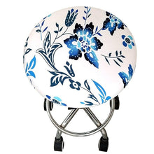 Load image into Gallery viewer, Floral Printed Round Chair Cover Bar Stool Elastic Seat Cover Home Chair Slipcover Anti-dirty Case Removable Chair Protector Stretch Round Bar Stool Covers Washable Stool Cushion Slipcover Elastic Bar Chair Covers
