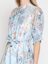 Load image into Gallery viewer, Floral Printed Short Sleeve Belt Dress
