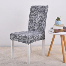 Load image into Gallery viewer, Floral Printing Chair Cover Elastic Anti-dirty Stretch Removable Hotel Banquet Kitchen Seat Case Washable Dining Chair Covering Washable Chair Seat Covers Protector for Dining Room Universal Spandex Solid Chair Slip Covers
