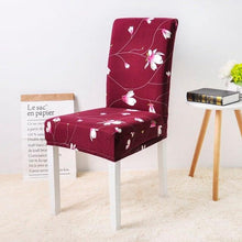 Load image into Gallery viewer, Floral Printing Chair Cover Elastic Anti-dirty Stretch Removable Hotel Banquet Kitchen Seat Case Washable Dining Chair Covering Washable Chair Seat Covers Protector for Dining Room Universal Spandex Solid Chair Slip Covers
