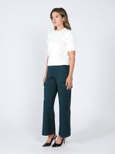 Load image into Gallery viewer, Floral rib neck knit top
