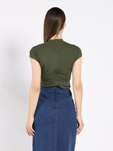 Load image into Gallery viewer, Flower Applique Mock Neck Cap Sleeve Top
