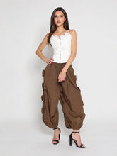 Load image into Gallery viewer, Flower Applique Parachute Pants
