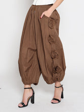 Load image into Gallery viewer, Flower Applique Parachute Pants
