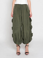 Load image into Gallery viewer, Flower Applique Parachute Pants
