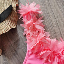 Load image into Gallery viewer, Flower Girl Swimsuit Ruffle Women Swimwear Kids Children Toddler Bikini Bathing Suit Beachwear Sets Kids Two Piece Children's Swimwear Toddler Girl Bikini Little Girls Cute Princess Pink Bathing Suit Summer Beachwear
